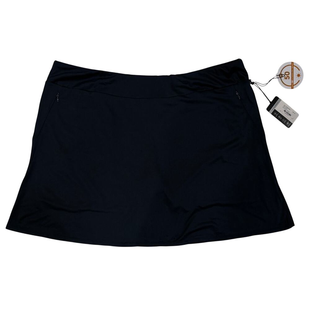Tail Womens Size 2X‎ Black Skort Pull on Golf Athletic UPF 50 Stretch